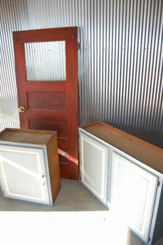 Wooden Door and Cabinets