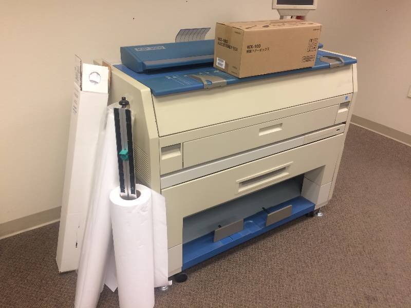 Kip 3000 Plotter Printer Scanner Plotters And Paper K Bid