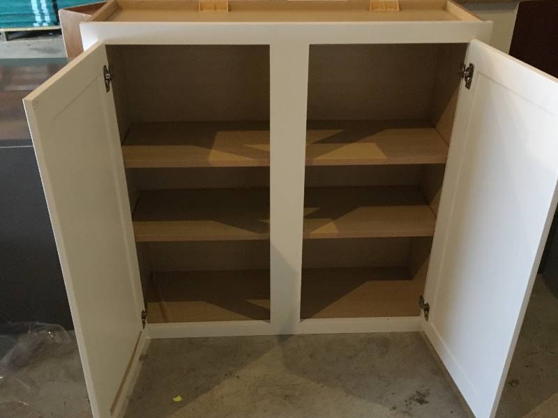 lot 15 image: Building Surplus New Large White Wall Cabinet