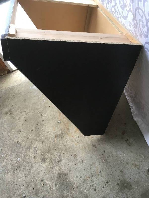 lot 19 image: Building Surplus Pre-Finished Black ADA Sink Base Cabinet