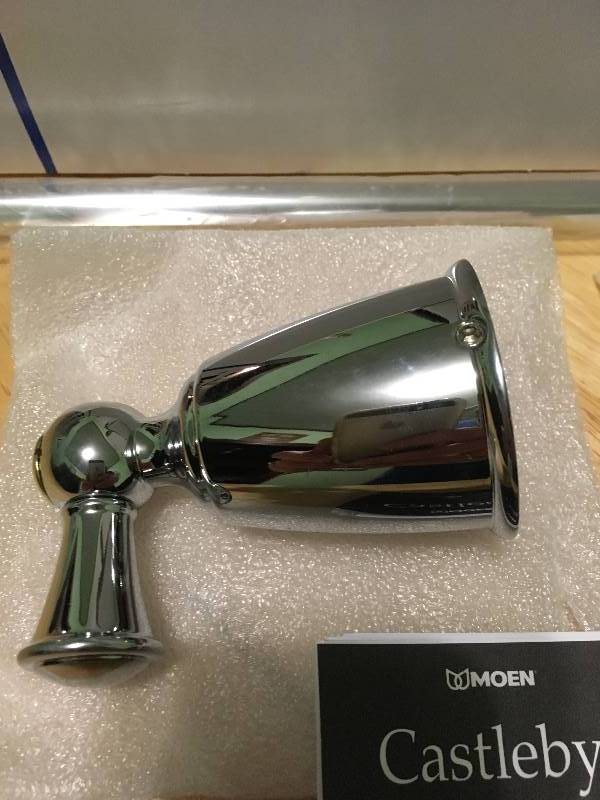 lot 34 image: Building Surplus New Moen Castleby Collection Chrome 18 Towel bar with Hardware