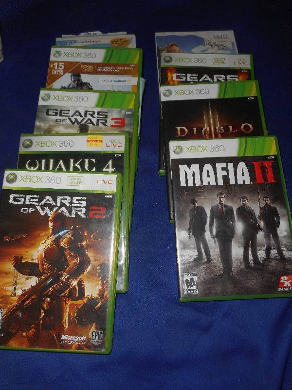 lot 11 image: X BOX 360 GAMES AND WII
