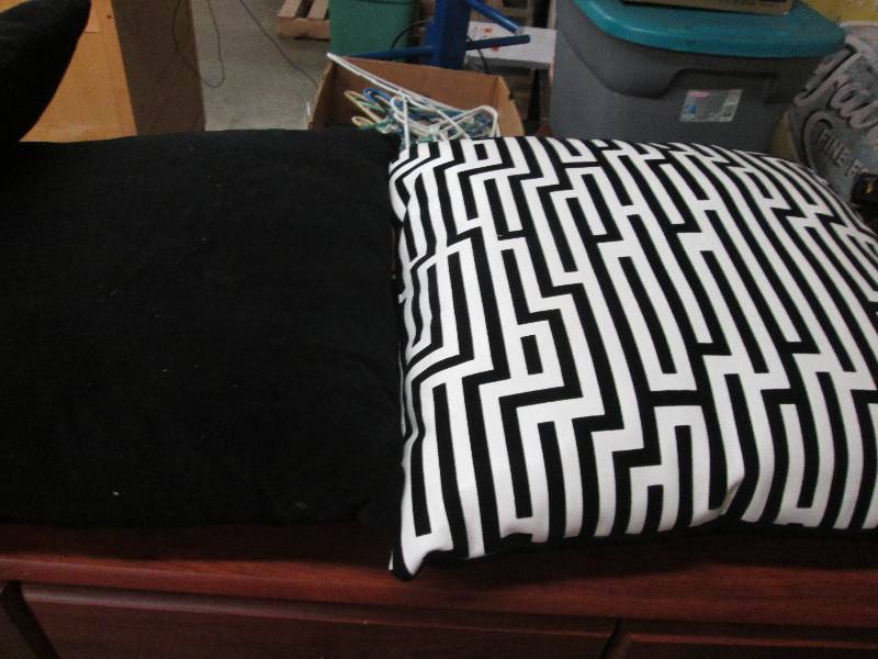 lot 1 image: Lot of 4 Accent Pillows, 2 small bl...
