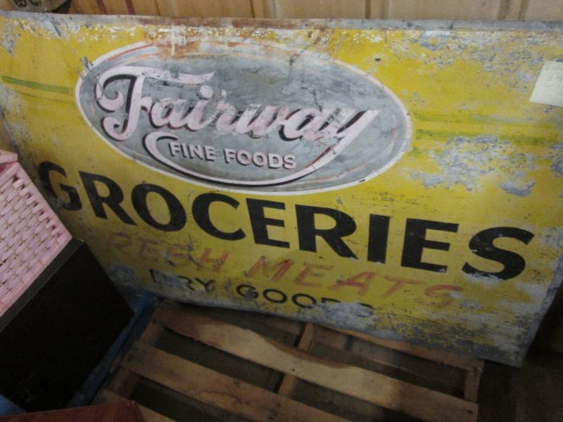 lot 10 image: Large Vintage Fairway Fine Foods Ad...