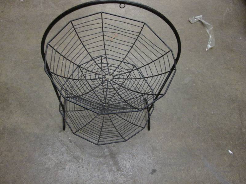 lot 15 image: Tiered Black Metal Rack...