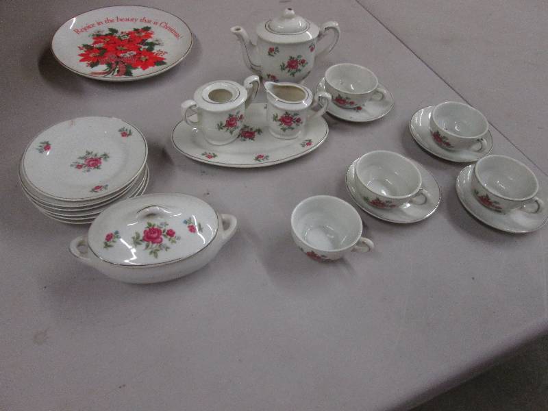 lot 68 image: Miniature Painted Tea Set...