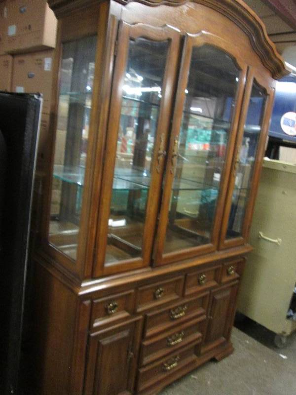 lot 43 image: Beautiful Large China Hutch 84Hx53 ...
