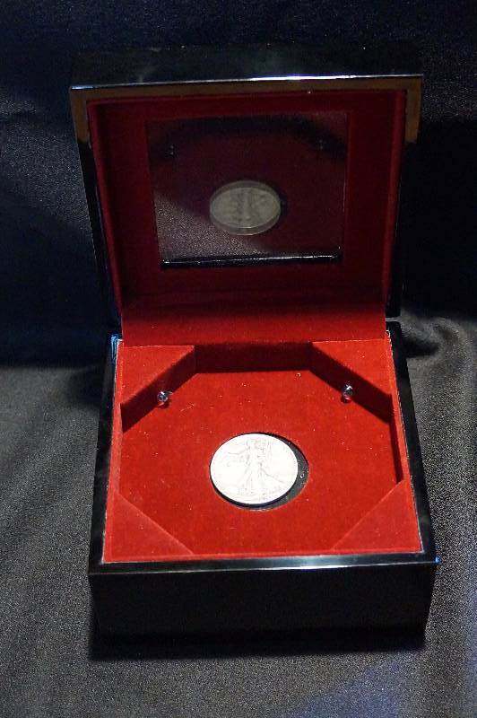1934-D Walking Liberty Half Dollar Presented in United States Commemorative Gallery Lighted Display Box