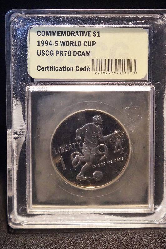 1994 Commemorative 50c. World Cup Coin PR70