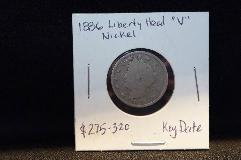 1886 Liberty Head V Nickel Key Date