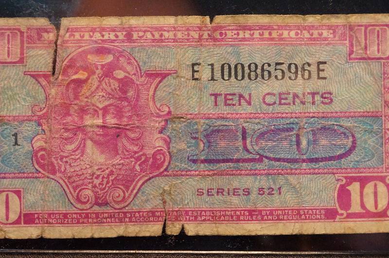 Series 521 10c. Military Payment