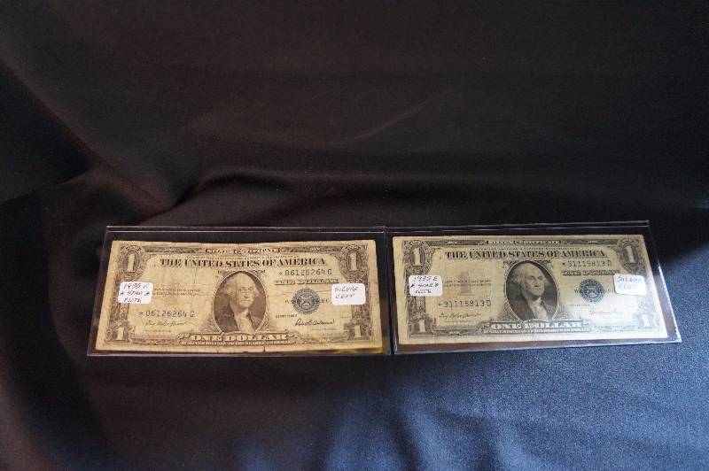 (2) Star Note $1 Silver Certificate