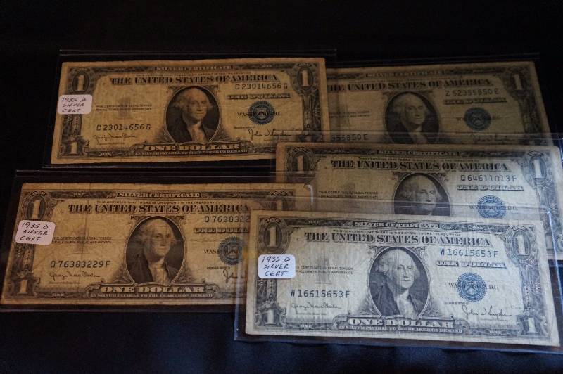 (5) $1 Silver Certificate