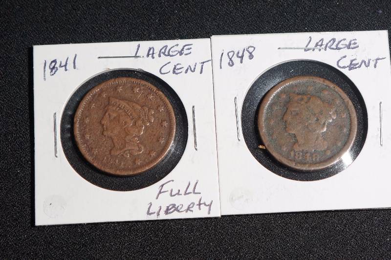 1848,1841 Full Liberty Large Cent