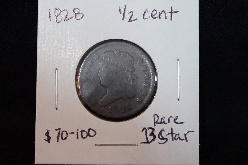 1828 12 Cent 13 Star