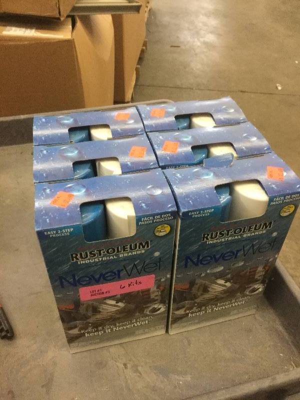Two Part (14oz Cans) Rustoleum NeverWet Clear Spray Coating-6 Kits