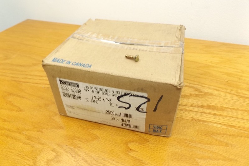 Qty x (2500) 14-20 x 78 Grade 8 Coarse Hex Cap Screw Yellow Zinc