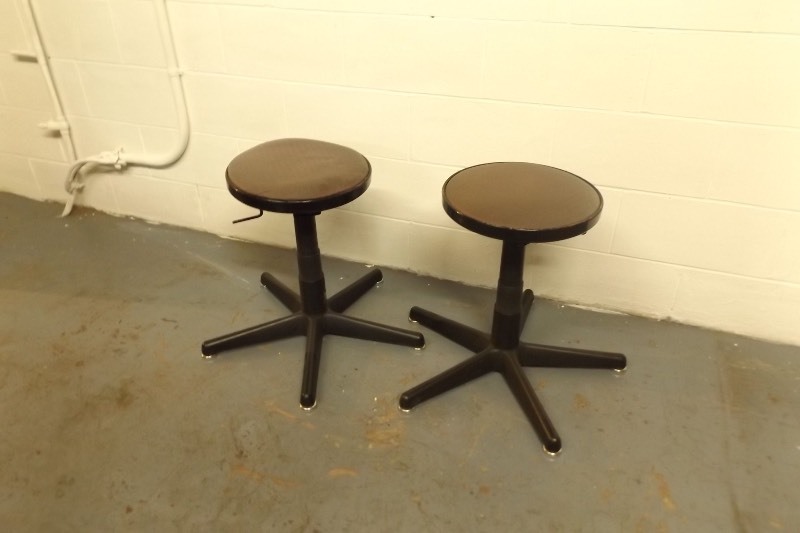 2 Swivel Work Stools