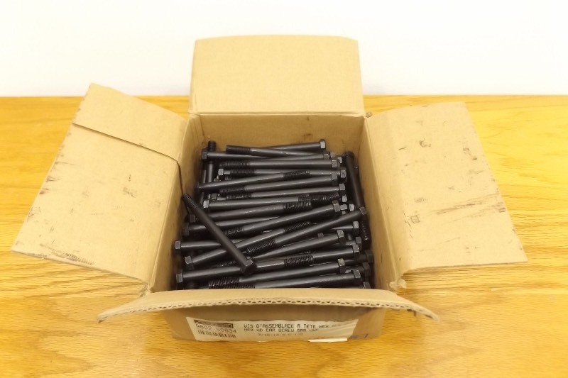 Qty x (125) 716-14 x 5 12 Grade 5 Quarter Thread Coarse Hex Cap Screw Black Oxide