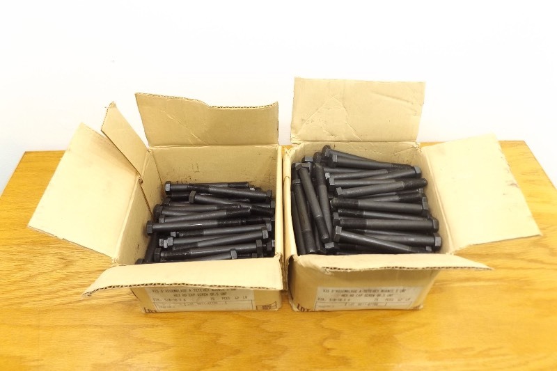 Qty x (125) 58-18 x 6 Grade 5 Quarter Thread Fine Hex Cap Screw Black Oxide