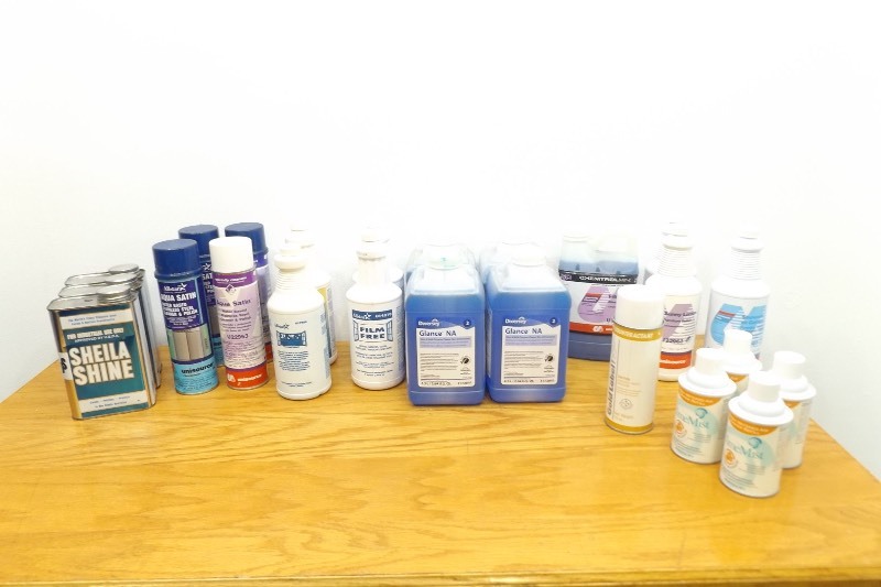 Large Lot of Glass, Stainless Steel, Furniture, etc. Cleaners and Polishes