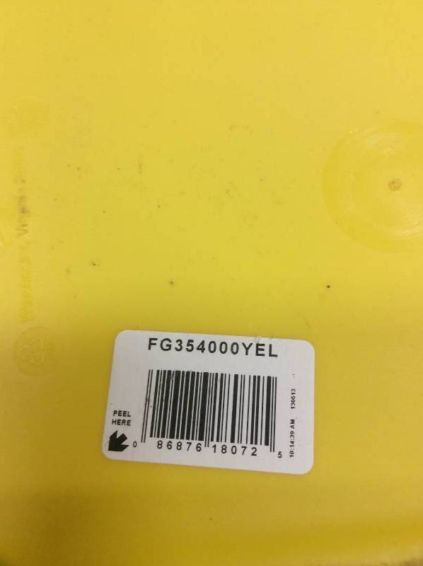 NEW - 6 - 23gal Yellow Plastic Slim Jim� Container