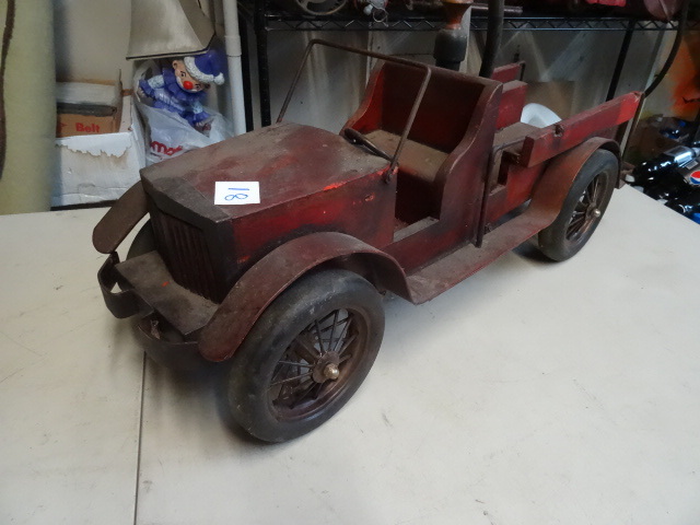 antique wooden fire truck