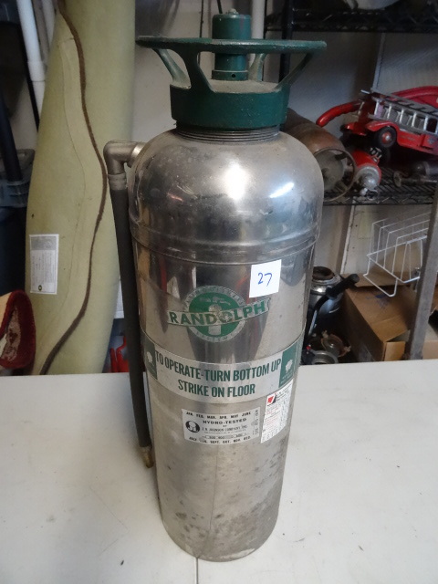 lot 27 image: Vintage Randolph fire extinguisher...