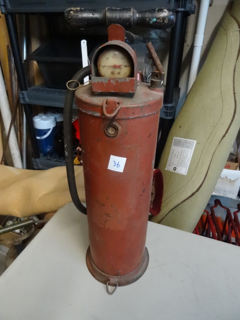 lot 36 image: Vintage pressurized fire extinguish...