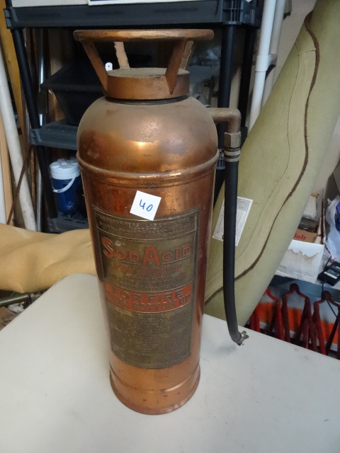 lot 40 image: Vintage soda acid fire extinguisher...