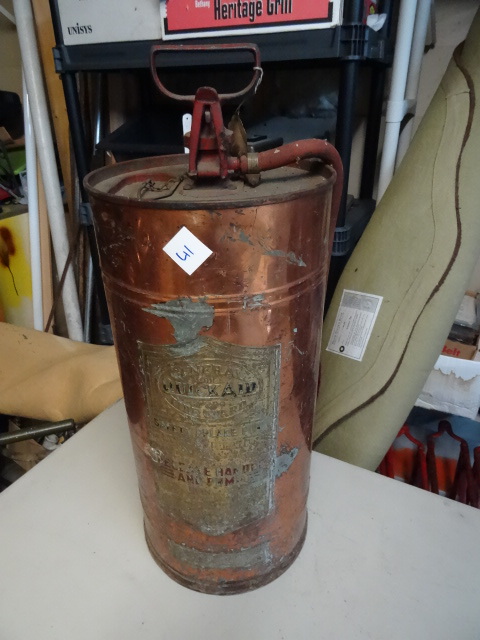 lot 41 image: Vintage Quick aid copper pump type ...