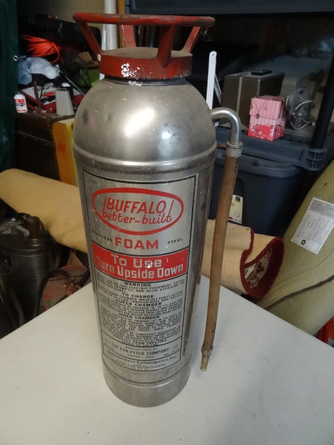 lot 58 image: Vintage Buffalo Better Built stainless steel foam fire extinguisher