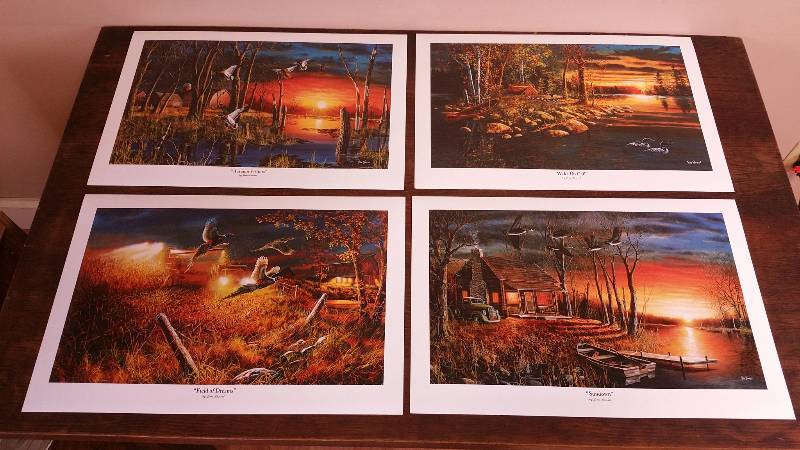 lot 122 image: (4) Print Set Beauty Of America Wildlife Collection By Jim Hansel