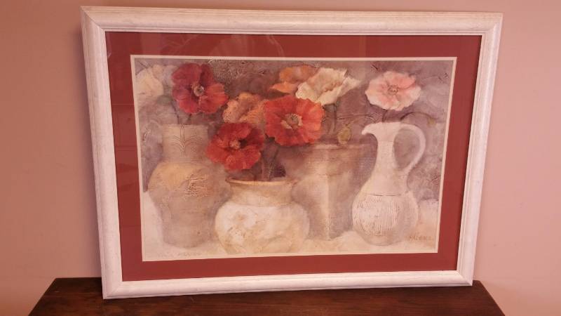 lot 125 image: Framed Flower Print