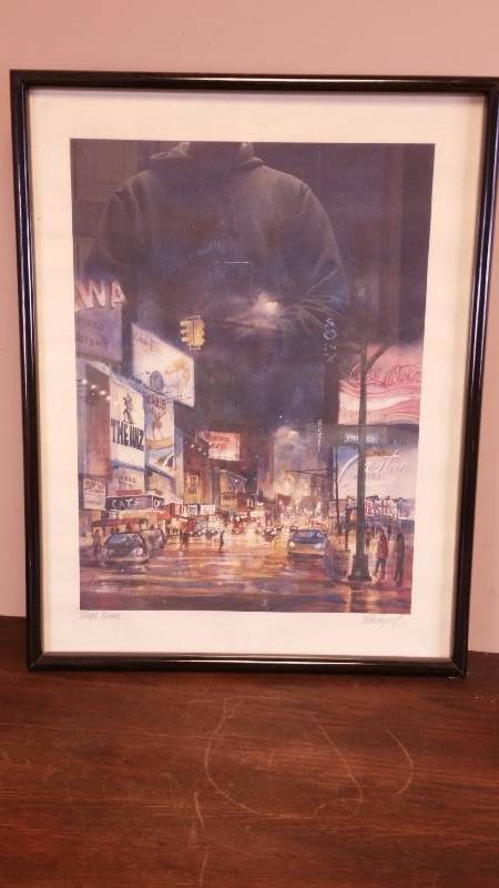 lot 129 image: Signed Time Square Print
