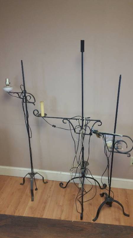 lot 150 image: Wrought Iron Floor Lamps