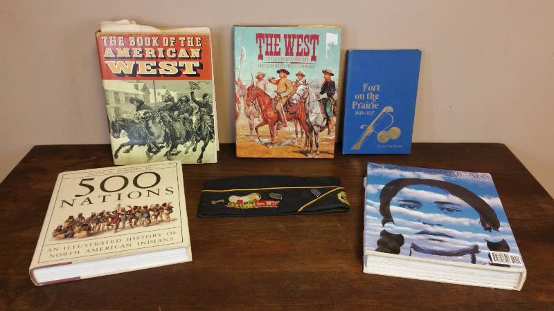 lot 165 image: Nebraska American Legion Hat, Cowboy & Indian Related Books