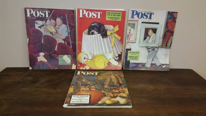 lot 176 image: Saturday Evening Post Magazines 1945 & 1946