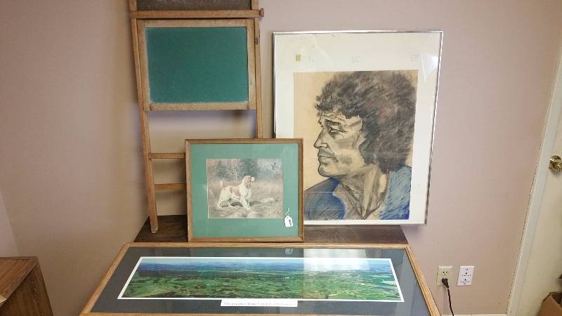 lot 242 image: Pictures & Vintage Chalk Board