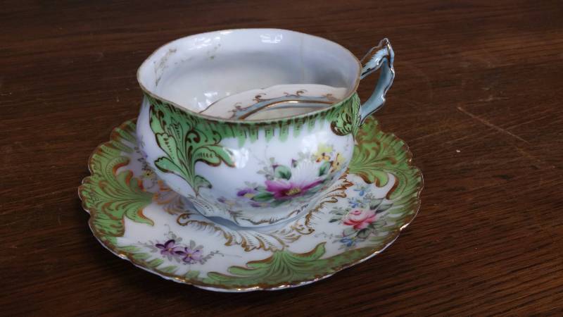 lot 17 image: Gentlemens Mustache Tea Cup and Saucer