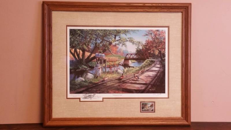 lot 104 image: Ken Zylla 1985 Game Bird Stamp Print Commemorative Edition