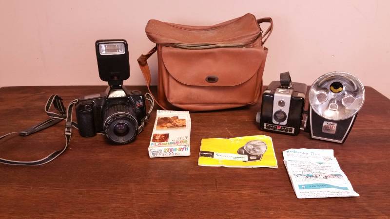 lot 106 image: Kodak Brownie, EOS Rebel, Etc.