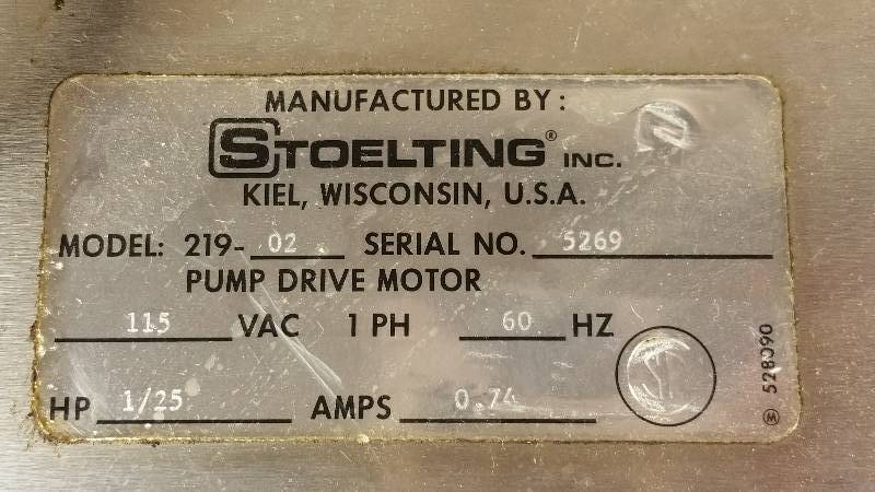 lot 244 image: Stoelting 219-02 Ice Cream Machine Remote Mix Pump