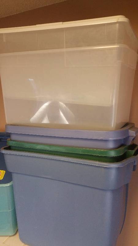 lot 248 image: Group of (7) Storage Bins & Lids