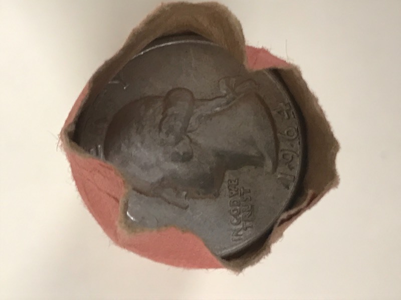 (1) Roll Of 1964 Washington Quarter...