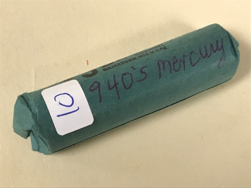 (1) Roll Of 1940s Mercury Dimes--(...
