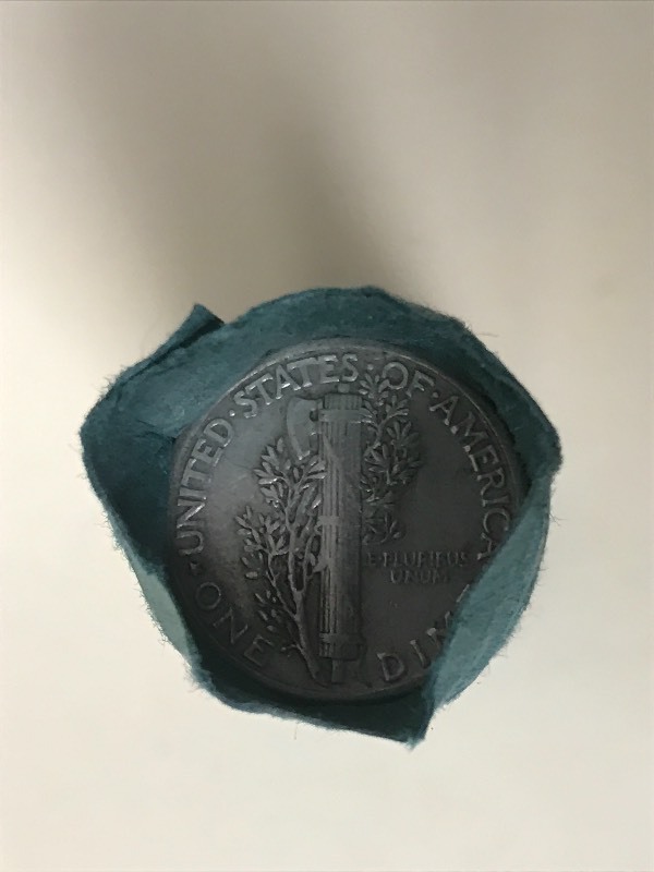 (1) Roll Of 1940s Mercury Dimes--(...