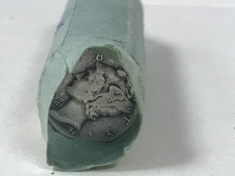 (1) Roll Of 1940s Mercury Dimes--(...