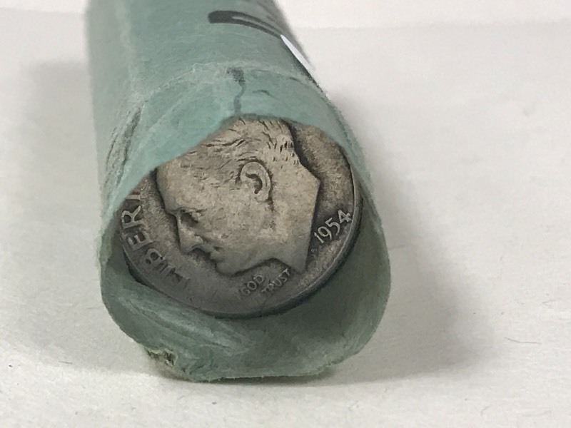 (1) Roll Of 1950s Dimes--(50) Coin...