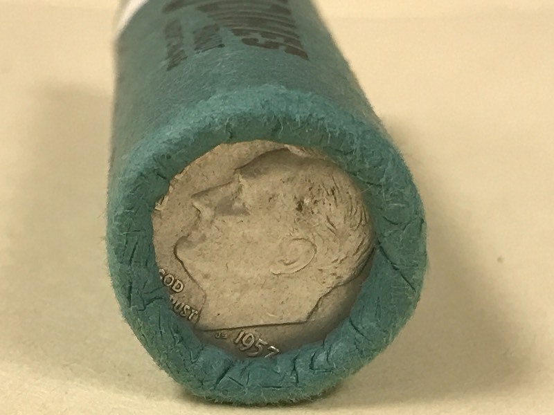 (1) Roll Of 1950s Dimes--(50) Coin...